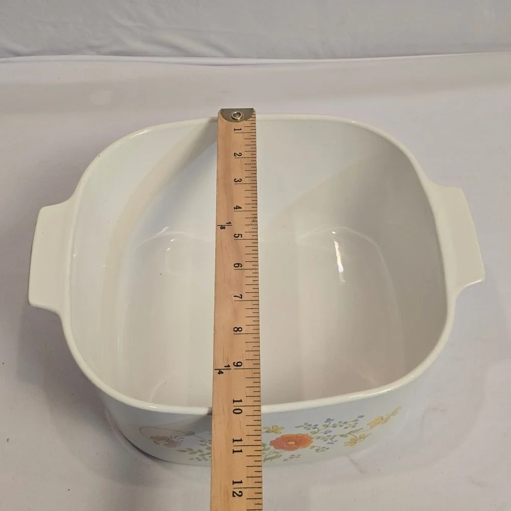 Corning Ware A-5-B 5 Quart‎ Wildflower Casserole Dish with Lid Vintage Pyroceram